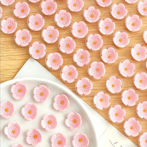 108 Count Edible Flower Cake Decorations, Small Edible Flowers, Sugar Flowers, Anniversary Wedding Cakes & Cupcakes Toppers, Edible Dessert Decorations (1 Inch) (Pink)