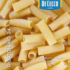 De Cecco Rigatoni No. 24 Pasta, 16 Oz, Authentic, Slow Dried, Made with Semolina and Durum Wheat, Versatile Pasta for Sauces & Recipes, Made in Italy