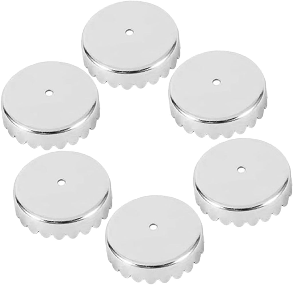 Magnetic Soap Holder Caps 6-Pack Stainless Steel Soap Draining Rack Covers for Bathroom Kitchen Shelf Accessories 0.82X0.82X0.19In