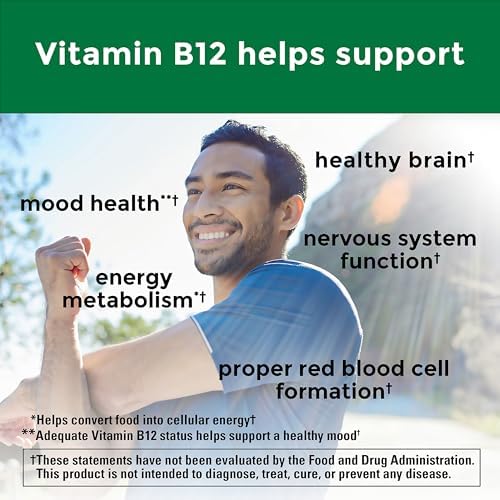 Nature Made Vitamin B12 1000 mcg, B12 Vitamins, Dietary Supplement for Energy Metabolism Support, 160 Time Release Tablets, 160 Day Supply