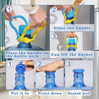 2 Pack 5 Gallon Water Bottle Handle, Stable Ergonomic Water Jug Handle, Drinking Water Bottle Heavy Duty Clip with 4pcs 5 Gallon Water Jug Caps