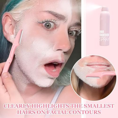 Hair Identifier Spray for Face Shaving，face hair identifier spray，Moisturizing And Skin Care Set Spray，suitable for all skin types (1 set)