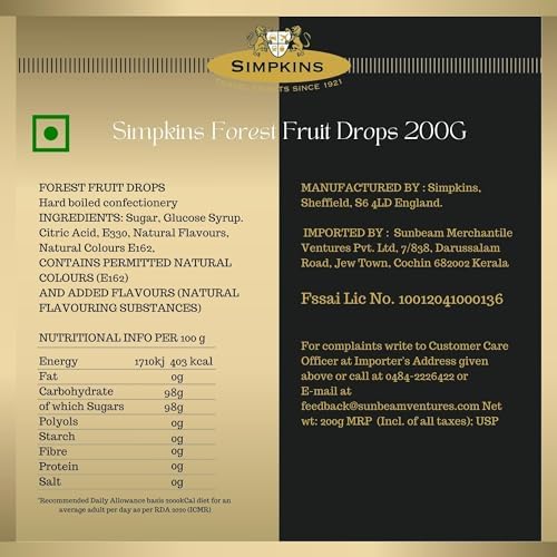 Simpkins 1 Forest Fruit Travel Sweets, 200G