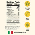 Cento Certified San Marzano Whole Peeled Tomatoes, 28 Oz (Pack of 6), Canned Plum Tomatoes in Thick Puree with Basil, Grown and Processed in Italy