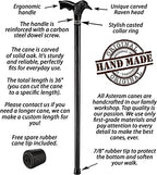 Asterom Handmade Wooden Carved Walking Cane for Men and Women - Raven - Stylish Walking Stick Gothic Crow Cane