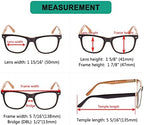 Eyekepper Readers Square Large Lenses Spring-Hinges Reading Glasses Women Black-Brown +0.75