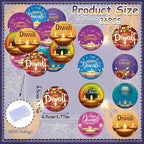 36PCS Edible Happy Diwali Cupcake Toppers Wafer Paper Festival of Lights Cake Decorations Indian Castle Cupcake Picks for Deepavali Theme Party Birthday Decor Supplies (Happy Diwali 1)