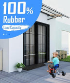 2'' Rise Rubber Threshold Ramp - 2204 LBS Capacity, Non-Slip, Cuttable & Adjustable - Handicap Ramp for Wheelchair Scooter Stroller - Driveway Curb Ramps for Doorways 2" Rise (39.3"x4.7")