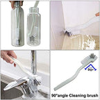 5Pcs Crevice Cleaning Brush Set, Hard Bristle Grout Brush for Window Track, Tile Lines, Sink Corners, Small Gaps, Bottles & Blinds