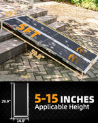 VNN Portable Wheelchair Ramp 5FT, Seamless Non-Slip Aluminum Ramps for Wheelchairs for Home, Handicap Wheelchair Ramps for Home Steps, Aluminum Loading Dock Plates, Black
