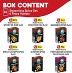 Seasoning Spice Set 6 Piece Variety Roberstons Collection from South Africa, BBQ Rubs, Marinades, Seasonings, and Spices for Meat, Chicken, Fish, and More - Gift for Dad, Men, and Grilling Enthusiasts