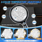 Large Magnifying Glass with Lights,10X 25X 45X 60X Handheld Lighted Magnifier, 5in Page Magnifier LED Lights, Magnifying Glass for Reading Small Prints & Low Vision Seniors with Aging Eyes