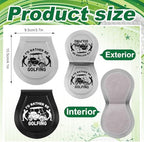 SmoothNovelty 8 Count Golf Ball Towel Portable Cleaner Pocket Washer Pouch Golfing Accessories, Silver and Black, 4.1x3.7 Inch