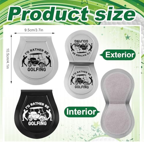 SmoothNovelty 8 Count Golf Ball Towel Portable Cleaner Pocket Washer Pouch Golfing Accessories, Silver and Black, 4.1x3.7 Inch