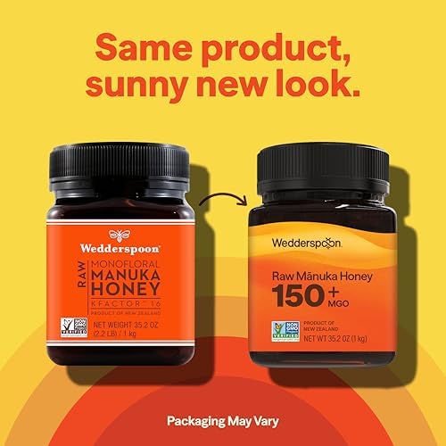 Wedderspoon Raw Premium Manuka Honey, KFactor 16, 35.2 Oz, Unpasteurized, Genuine New Zealand Honey, Traceable From Our Hives To Your Home