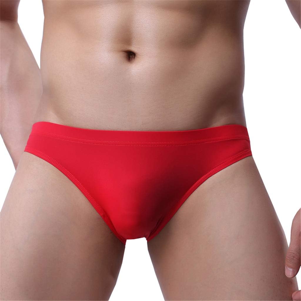 Sexy Smooth Low Waist Seamless Men Underwear Thin Underpants Ice Silk Briefs Mini Bikini