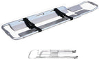 Foldable Aluminum Scoop Stretcher,Portable Stretcher with Adjustable Length, First Aid Stretcher, Rescue Back Stretcher,350.5 Lb Load Capacity with Safety Straps (Silver)