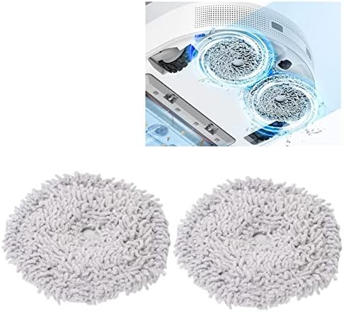 2 PCS Replacement Mop Cloth for W10 W10 PRO Sweeper, Magnetic Mop Pads with Strong Water Absorption, Composite Fiber Cleaning Cloths for Robotic Vacuum Mop