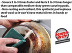 Scotch-Brite General Purpose Scouring Pads 105, Green, 4.5" x 6" Cleaning Scrub Pads (Pack of 40)