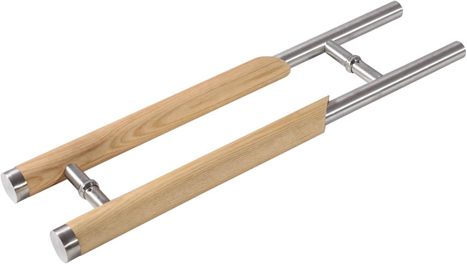 Glass Door Handle,Simple Solid Wood Glass Door Handle,Log Door Handle,Framed Sliding Door Armrest,Stainless Steel Door Knobs/B/600Mm