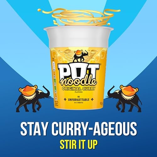 Pot Noodle Original Curry 90 G (Pack Of 12)