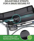 FANGSUN Walker Tray for Folding Walker 2.0 – Upgraded Detachable Tray for Walkers with Extended Straps & Cup Holder, Fits Rolling Walkers with Side Bars, Mobility Accessory for Seniors