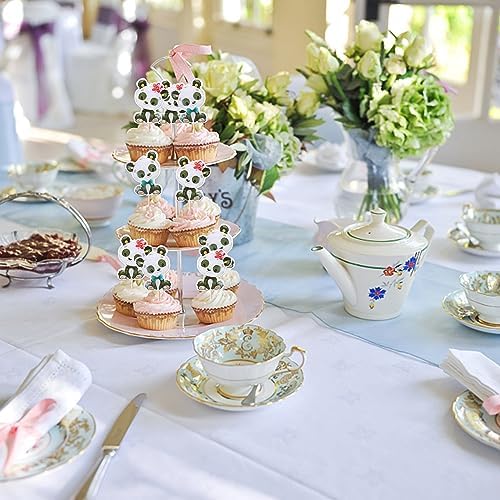 Rsstarxi 36 Pack Panda Cupcake Toppers Cute Baby Panda Cupcake Picks Decorations for Gender Reveal Theme Panda Baby Shower Boys Girls Birthday Party Cake Decorations