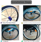 YZRYXHWL Wheelchair Cover Wheelchair Accessories 24in Wheelchair Push Rim Covers 1 Pair Non-Slip Wear-Resistant Hand Push Cover Wheelchair Rear Wheel Push Ring Protective Cover (Color : Black)