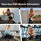 Powered Muscle Stimulator, Glute Toning Device, ABS Stimulator Smart Wearable Butt Lift Machine, HIPS Trainer, EMS Muscle Stimulator with 12 EMS Modes & 19 Adjustable Intensity Levels, Massager