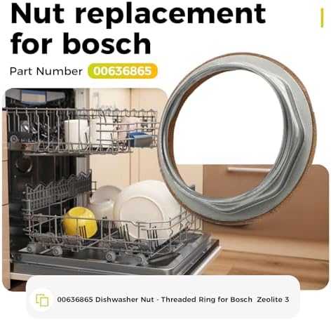 00636865 Nut for Bosch - Threaded Ring for Bosch Zeolite 3 System Dishwasher Replacement for 636865 10006646