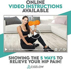 COZLOW Hip Massager for Psoas Release (Extra Firm), Sciatica & Piriformis Syndrome Pain Relief, Trigger Point Massage Tool for Hip & Lower Back Pain