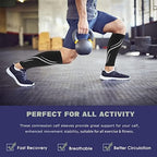 Calf Compression Sleeve for Men & Women 20-30 mmHg, Leg compression Sleeve, Footless Compression Socks (1 or 2Pair)
