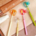 Travel Toothbrush Head Cover Cap - 4Pcs Manual & Electric Toothbrush Protector Tooth Brush Pod Case Protective Plastic Clip on Bathroom Essential Cool Stuff for Household, Home School Camping Business