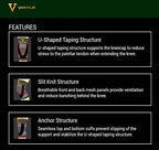 Vantelin Medically Inspired Knee Support (Medium (M) Size 13 - 14.5 inches) Knee Protect Based on Taping Theory Provides Stability For Wobbly Knees Makes going Up and Down The Stairs Easy