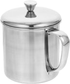 Amosfun Stainless Steel Water Cup with Lid 4.72 X 3.74 Inch Multipurpose Beverage Mug for Coffee Tea Milk Juice Household Use