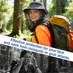 2 Pack Mosquito Head Net for Insects, Fly & Bug & Bee Protection | Ultra Large & Long, Lightweight & Breathable for Beekeeping, Camping, Hiking, Gardening, Safari | Fits All Hats for Men & Women