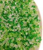 Green and White Sugar Sprinkles, Edible Crystal Rock Sugar for Baking, Cupcakes Topper, Cookies Cake Decorating, Ice Cream Topping, Birthday Party St. Patrick's Day Christmas Supplies