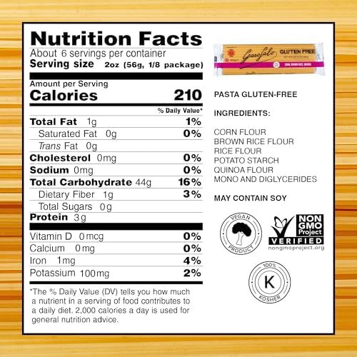 Garofalo - Premium Gluten-Free Spaghetti Pasta, Italian Made, Corn, Rice, Potato & Quinoa Blend, Bronze-Drawn, Al Dente (2 pack)