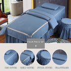 Gray,70x185cm/27.5x72.8in,Reusable Massage Bed Cover with Holes,Elastic Pillowcase Washable Massage Fitted Sheets Beauty Stools Cover Quilt(AA) 4 Sets