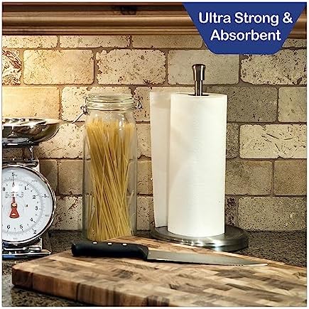 Windsoft Premium Paper Towels, 12-Pack, 110 Sheets Per Roll, Double Rolls, Perforated Full & Half Sheets, 2-Ply White Kitchen Towels, Embossed and For Enhanced Absorbency