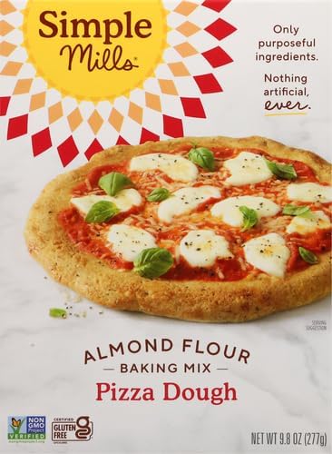 Simple Mills Almond Flour Baking Mix, Cauliflower Pizza Dough - Gluten Free, Vegan, Plant Based, 9.8 Ounce (Pack of 2)