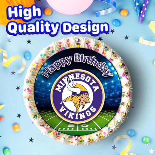 7.5x Inch Edible Cake Toppers –Vikings Themed Birthday Party Collection of Edible Cake Decorations