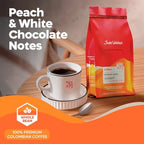 Juan Valdez Colina Whole Bean Coffee, Balanced Roast 16 OZ - Premium Colombian Coffee - Unique “Caracolito” beans produce a coffee of balanced flavor and mild texture