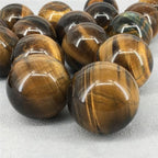 4-5CM/1.58-1.97inch Ttiger Eyes Crystal Ball Polished Natural Tiger Eye Stone Sphere Decorative Sphere Healing Crystals Ball Stone Crafts Home Decor Ornament Gifts (40-50mm, Tiger's Eye)