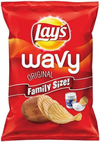 Lay's Wavy Potato Chips, Original, 42 Ounce (Pack of 4)