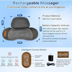 Upgraded Neck Massager Pillow, 3-in-1 Neck Massager, Traction Massage with Heat, Neck Pillow for Shoulder Pain, Deep Tissue Pain Relief, Rechargeable TheraPillow, Gifts for Mother