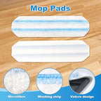 6PCS Replacement Mop Pads for O-Cedar H2prO Flat Mop System, ,Microfiber Mop Pad Easy Clean For All Hard Floors,Reusable & Machine Washable
