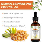 Pure Frankincense Essential Oil 60ml - 100% Natural Therapeutic Grade for Skin Care, Aromatherapy & Relaxation | Anti-Aging Facial Oil | Boswellia Serrata Extract for Face & Hair