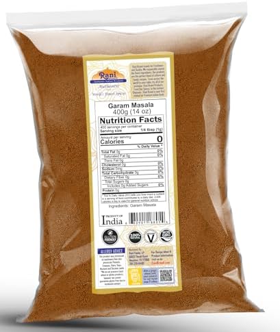 Rani Garam Masala Indian 11-Spice Blend 14oz (400g) ~ All Natural, Salt-Free | Vegan | No Colors | Gluten Friendly | NON-GMO | Kosher | Indian Origin