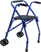 Elderly Walker, 2 Wheels Walker, Rollator, Folding Mobility Walking Aid, Lightweight Rollator, for The Elderly and Powerfully,(